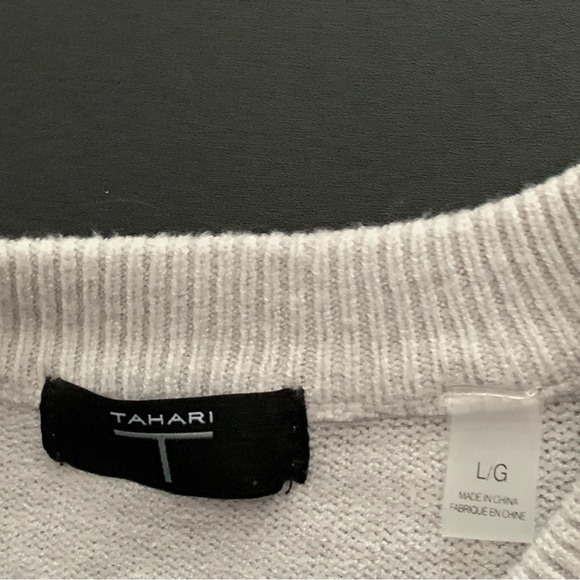 TAHARI Crew Neck Sweater SZ L - Picture 4 of 6